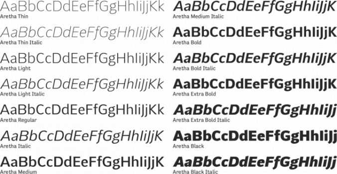 Aretha Font Preview