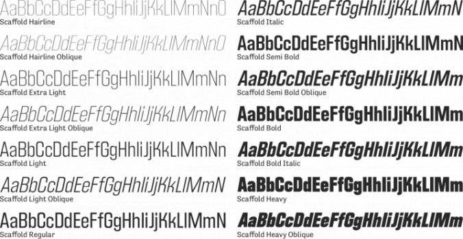 Scaffold Font Preview