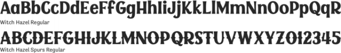 Witch Hazel Font Preview