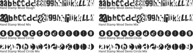 Hand Stamp Wood Font Preview