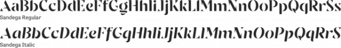 Sandega Font Preview