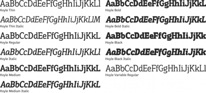 Hoyle Font Preview