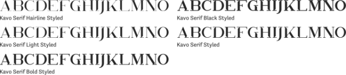 Kavo Styled Font Preview