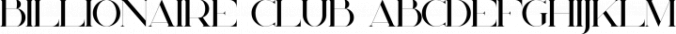Billionaire Club Font Preview
