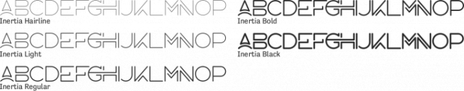 Inertia Font Preview