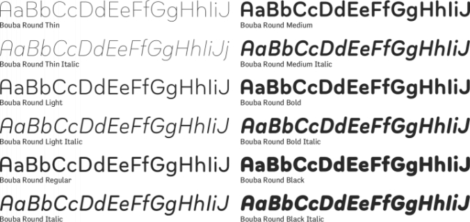 Bouba Round Font Preview