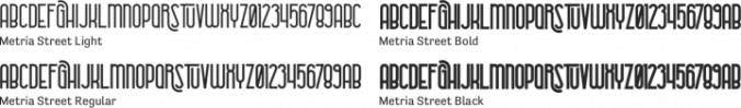 Metria Street Font Preview