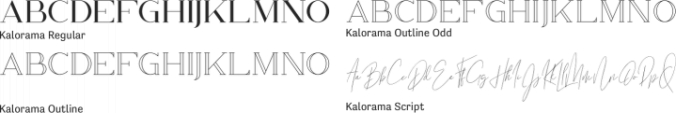 Kalorama Font Preview