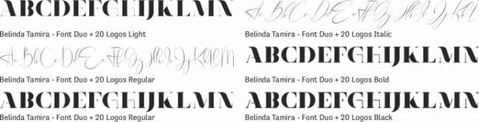 Belinda Tamira Font Preview