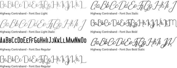 Highway Contraband Font Preview