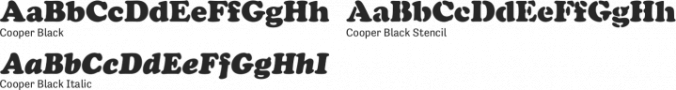 Cooper Font Preview