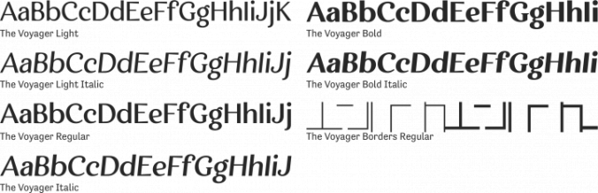 The Voyager Font Preview