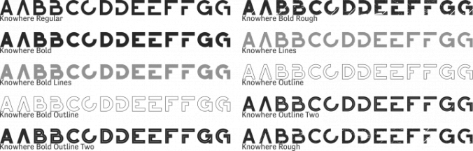 Knowhere Font Preview