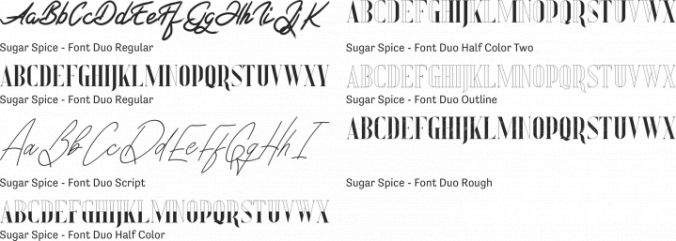 Sugar Spice Font Preview