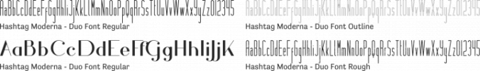 Hashtag Moderna Font Preview