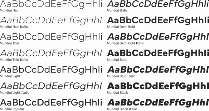 Mundial Font Preview