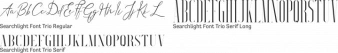 Searchlight font trio Font Preview