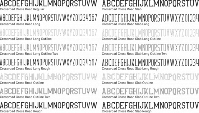 Crossroad Font Preview