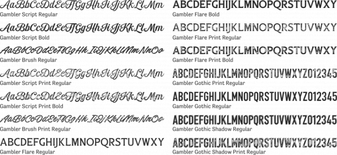 Gambler Font Preview