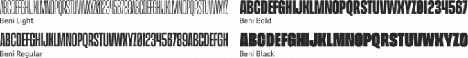 Beni Font Preview