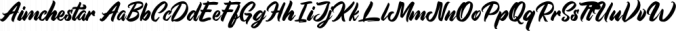 Aimchestar Font Preview
