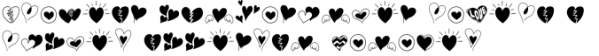The Hearts Font Preview