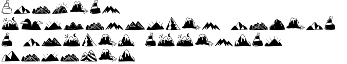 The Mountains Font Preview