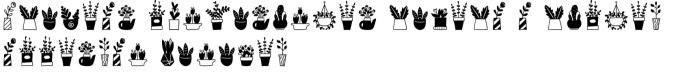 Plant Pots Font Preview