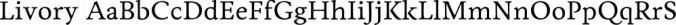 Livory Font Preview