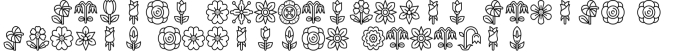 Flower Icons Font Preview