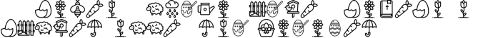 Happy Easter Icons Font Preview
