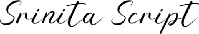 Srinita Scrip Font Preview