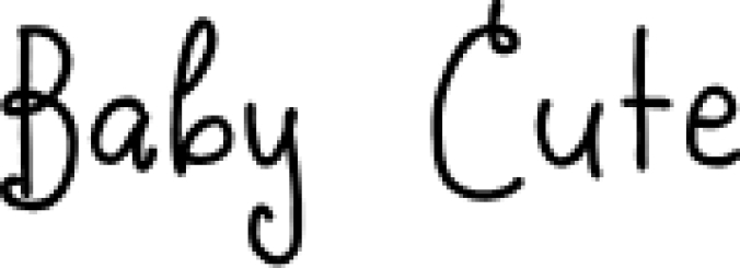 Baby Cute Font Preview