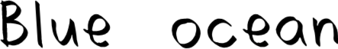 Blue ocea Font Preview