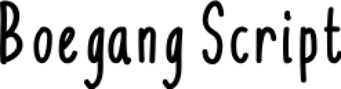 Boegang Scrip Font Preview