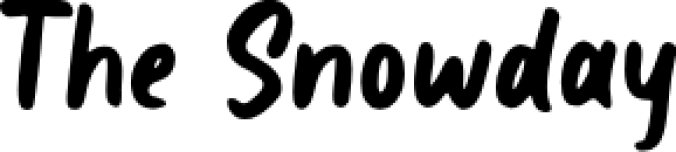 The Snowday Font Preview