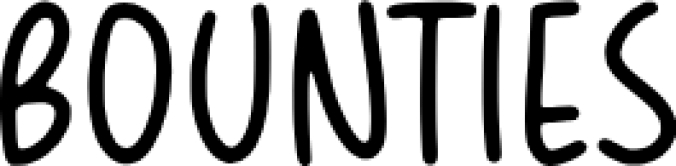 BOUNTIES Font Preview