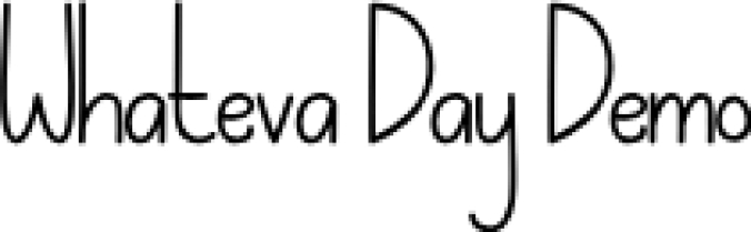 Whateva Day Font Preview