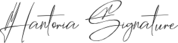 Hantoria Signature No Ligature Font Preview