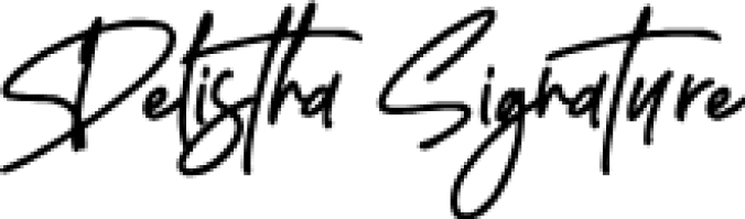 Delistha Signature Font Preview