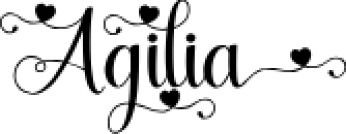 Agilia Font Preview