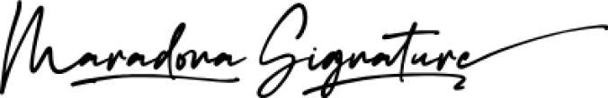 Maradona Signature Font Preview