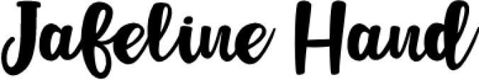 Jafeline Hand Font Preview
