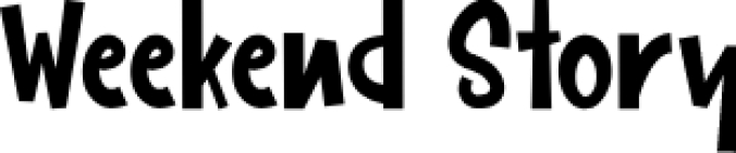 Weekend Story Font Preview