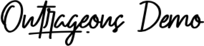 Outrageous Font Preview