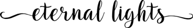 Eternal Lights Scrip Font Preview