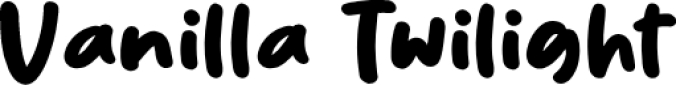 Vanilla Twiligh Font Preview