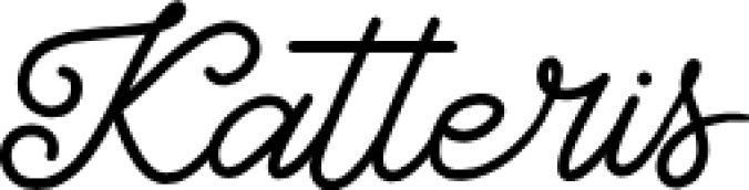 Katteris - Monoline Calligraphy Font Preview