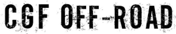 CGF Off-Road Font Preview