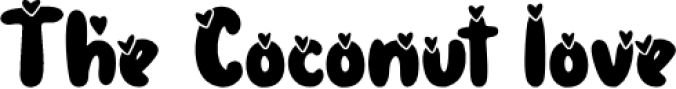 The Coconut love Font Preview